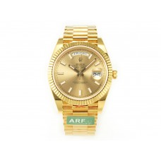 DayDate 40 228238 ARF 904L Steel Gold Stick Dial on President Bracelet VR3255