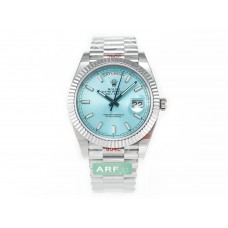 DayDate 40 228236 ARF 904L Steel Tiffany Blue Stick Dial on President Bracelet VR3255