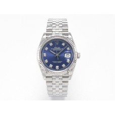 DateJust 36 SS 116234 VSF 1:1 Best Edition 904L Steel Blue Diamonds Dial on Jubilee Bracelet VS3135
