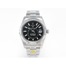 Sky-Dweller 326934 904L SS ZF 1:1 Best Edition Black Dial on SS Bracelet A2824