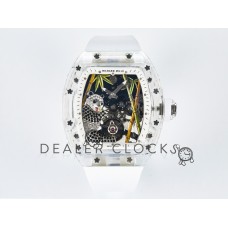RM026 Transparent Tourbillon RMF Best Edition Panda Skeleton Dial on Translucent Rubber Strap RM026 Transparent Tourbillon RMF Best Edition Panda Skeleton Dial on Translucent Rubber Strap