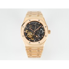 Royal Oak 41mm Skeleton 15407 RG ZF 1:1 Best Edition Skeleton Dial on RG Bracelet A3132 Royal Oak 41mm Skeleton 15407 RG ZF 1:1 Best Edition Skeleton Dial on RG Bracelet A3132