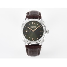 PAM1386 Radiomir 40mm TTF 1:1 Best Edition Green Dial on Brown Leather Strap P900