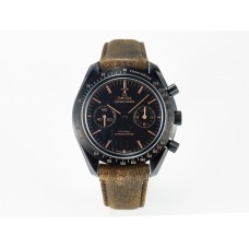 Speedmaster “Dark Side of The Moon” Real Ceramic N1F 1:1 Best Edition Vintage Black on Brown Leather Strap A9300 Speedmaster “Dark Side of The Moon” Real Ceramic N1F 1:1 Best Edition Vintage Black on Brown Leather Strap A9300