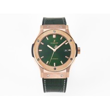 Classic Fusion 42mm RG JJF 1:1 Best Edition Green Dial on Green Gummy Leather Strap