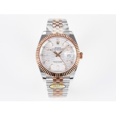 DateJust 41 126331 ARF 1:1 Best Edition 904L Steel Silver Textured Dial on SS/RG Jubilee Bracelet SH3235（Gain Weight）