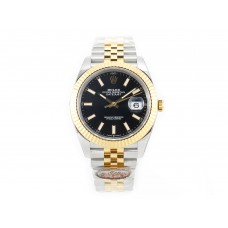 DateJust 41mm 126333 Clean Best Edition Black Stick Dial on Jubilee Bracelet VR3235