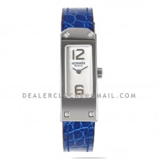 Kelly 2 White Dial in Steel on Blue Alligator Strap Kelly 2 White Dial in Steel on Blue Alligator Strap