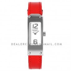 Kelly 2 White Dial in Steel on Red Leather Strap Double Tour Kelly 2 White Dial in Steel on Red Leather Strap Double Tour