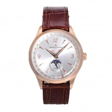 Master Calendar Silver Dial in Rose Gold on Brown Leather Strap