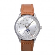 Master Calendar Silver Dial in Steel on Brown Leather Strap