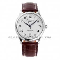 Master Collection White Dial on Brown Leather Strap