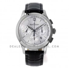 Master Control Chronograph White Dial in Steel