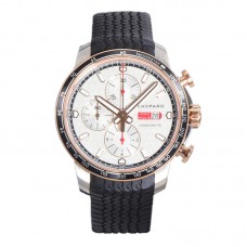 Mille Miglia GTS Chrono White Dial in Rose Gold/Steel