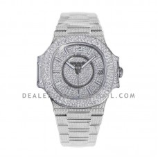 Nautilus 7021/1G Diamond Paved Dial in White Gold