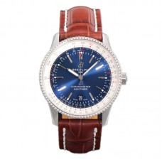 Navitimer Automatic 41 Blue and White Dial in Steel in Brown Leather Strap Navitimer Automatic 41 Blue and White Dial in Steel in Brown Leather Strap