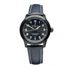 Navitimer Aviator 8 Automatic 41 Black Dial in PVD on Blue Leather Strap Navitimer Aviator 8 Automatic 41 Black Dial in PVD on Blue Leather Strap