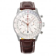 Navitimer B01 Chronograph 41 White Dial in Steel on Leather Strap Ref. AB0139211G1P1 Navitimer B01 Chronograph 41 White Dial in Steel on Leather Strap Ref. AB0139211G1P1