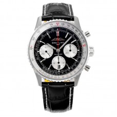 Navitimer B01 Chronograph 43 Black Dial in Steel on Leather Strap Ref. AB0138211B1P1 Navitimer B01 Chronograph 43 Black Dial in Steel on Leather Strap Ref. AB0138211B1P1