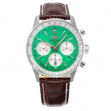 Navitimer B01 Chronograph 41 Green Dial in Steel on Leather Strap Ref. AB0139211L1P1 Navitimer B01 Chronograph 41 Green Dial in Steel on Leather Strap Ref. AB0139211L1P1