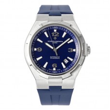 Overseas Automatic 47040 Blue Dial in Steel on Rubber Strap