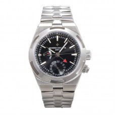Overseas Dual Time Black Dial in Steel Ref. 7900V/110A-B546