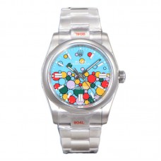 Oyster Perpetual 36mm Turquoise Blue Dial Celebration Motif 126000
