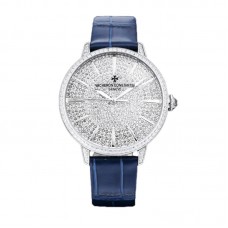 Patrimony Self-Winding Jewellery Diamond Paved Dial in White Gold