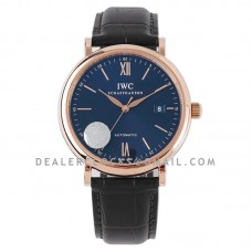 Portofino Automatic IW356522 Blue Dial in Rose Gold