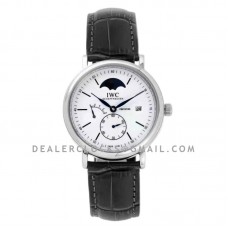 Portofino Hand Wound Moon Phrase IW516406 White Dial in Steel