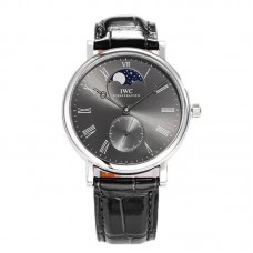 Portofino Hand Wound Moon Phrase IW5548 Grey Dial in Steel
