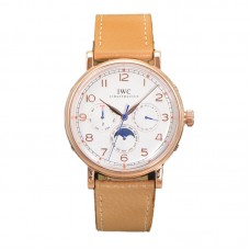 Portofino Perpetual Calendar IW3446 White Dial in Rose Gold