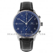 Portugieser Chronograph IW371606 Blue Dial in Steel