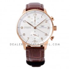 Portugieser Chronograph IW371611 White Dial in Rose Gold
