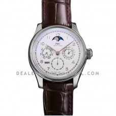 Portugieser Perpetual Calendar IW5033 White Dial in White Gold/Rose Gold