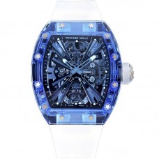 RM 012-01 Tourbillon Blue Sapphire on Transparent Rubber Strap