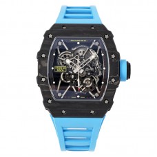 RM 035-01 Rafael Nadal NTPT Carbon on Blue Rubber Strap (Sonic)