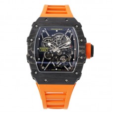 RM 035-01 Rafael Nadal NTPT Carbon on Orange Rubber Strap (Sonic)