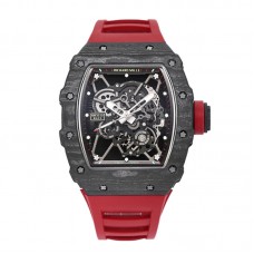 RM 035-01 Rafael Nadal NTPT Carbon on Red Rubber Strap
