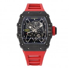 RM 035-01 Rafael Nadal NTPT Carbon on Red Rubber Strap (Sonic)