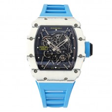 RM 035-01 Rafael Nadal White NTPT on Blue Rubber Strap (Sonic)