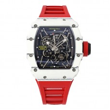 RM 035-01 Rafael Nadal White NTPT on Red Rubber Strap (Sonic)