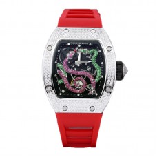 RM026-01 Tourbillon Serpent in Steel with Diamond Bezel