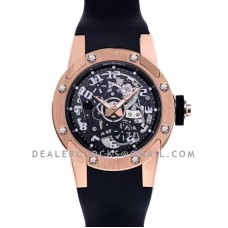 RM063-01 Automatic Winding Dizzy Hands in Red Gold/Titanium on Black Rubber Strap RM063-01 Automatic Winding Dizzy Hands in Red Gold/Titanium on Black Rubber Strap