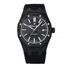 Royal Oak 15400 Black Dial in Carbon Fibre on Black Nylon Strap Royal Oak 15400 Black Dial in Carbon Fibre on Black Nylon Strap