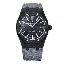 Royal Oak 15400 Black Dial in Carbon Fibre on Grey Nylon Strap Royal Oak 15400 Black Dial in Carbon Fibre on Grey Nylon Strap