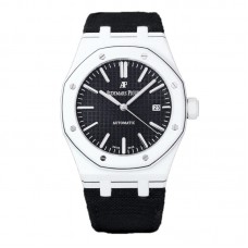 Royal Oak 15400 Black Dial in White Carbon Fibre on Black Nylon Strap Royal Oak 15400 Black Dial in White Carbon Fibre on Black Nylon Strap
