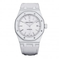 Royal Oak 15400 White Dial in White Carbon Fibre on White Nylon Strap Royal Oak 15400 White Dial in White Carbon Fibre on White Nylon Strap