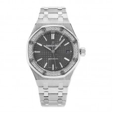 Royal Oak 15450ST 37mm Grey Dial in Steel with Diamond Bezel Royal Oak 15450ST 37mm Grey Dial in Steel with Diamond Bezel