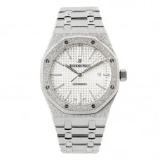 Royal Oak 15450ST 37mm White Dial in Frosted Gold Royal Oak 15450ST 37mm White Dial in Frosted Gold